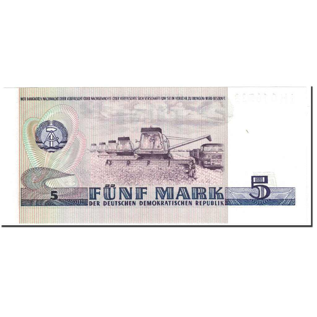 Banknote, Germany - Democratic Republic, 5 Mark, 1975, Undated (1975), KM:27A