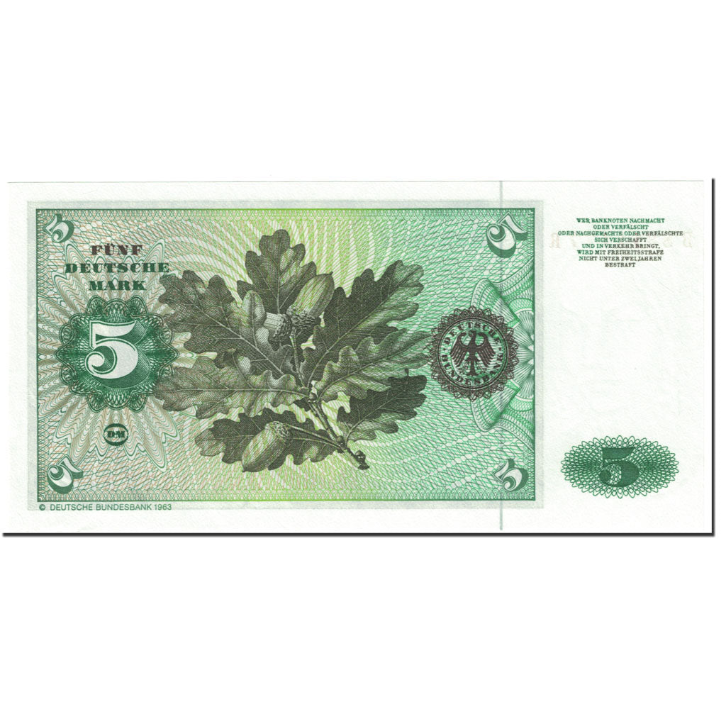 Biljet, Federale Duitse Republiek, 5 Deutsche Mark, 1980, 1980-01-02, KM:30b