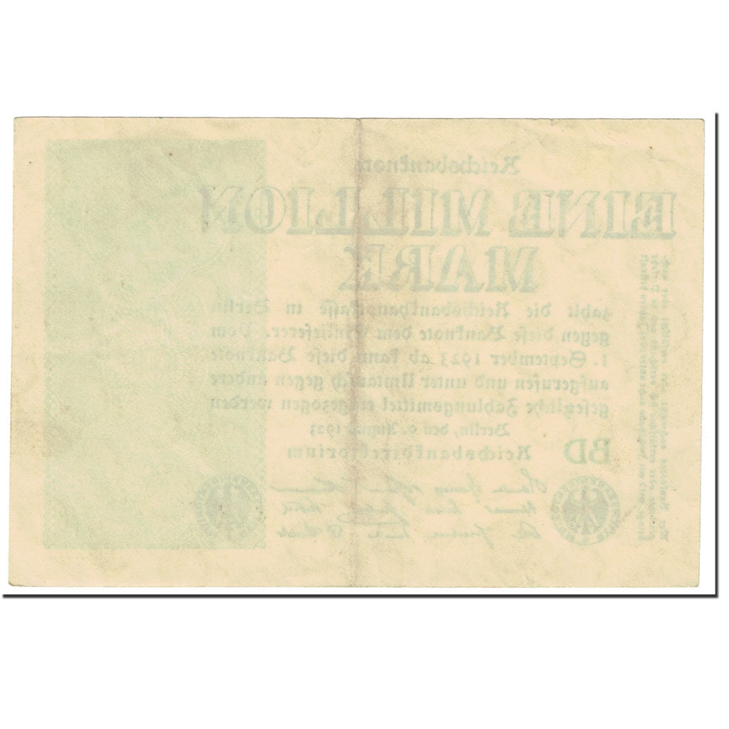 Banknote, Germany, 1 Million Mark, 1923, 1923-08-09, KM:102b, EF(40-45)