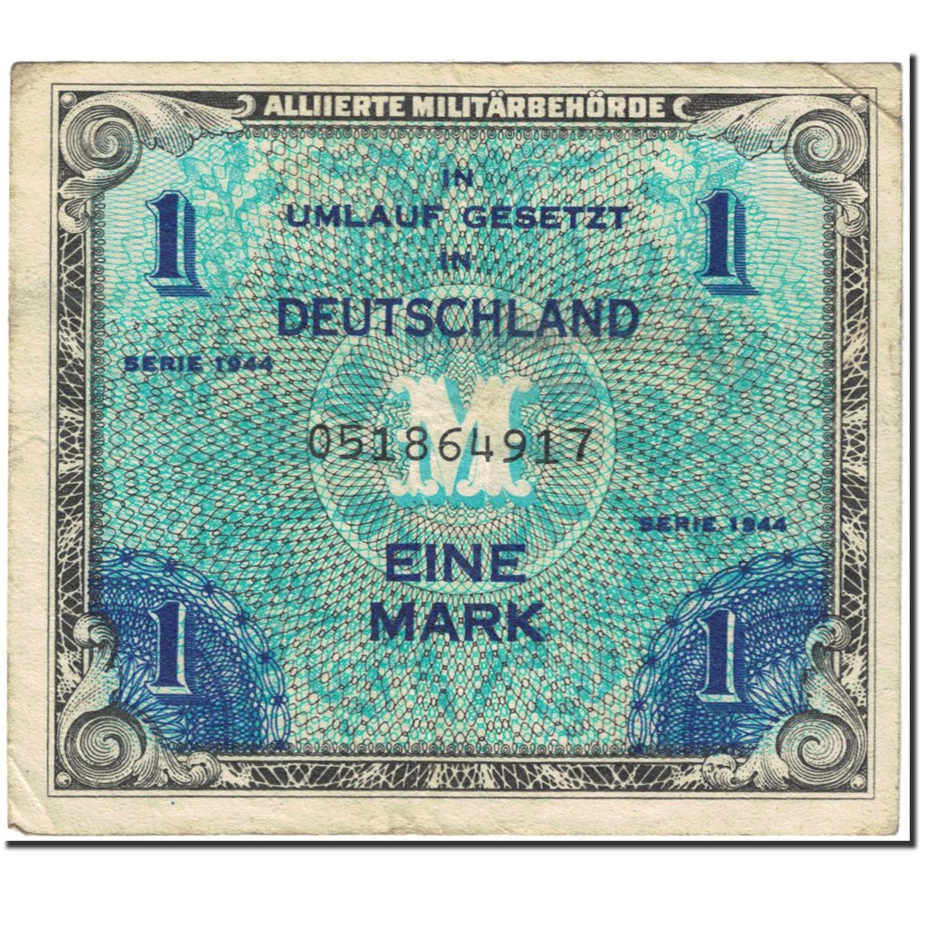 Banknote, Germany, 1 Mark, 1944, Undated (1944), KM:192a, VF(30-35)