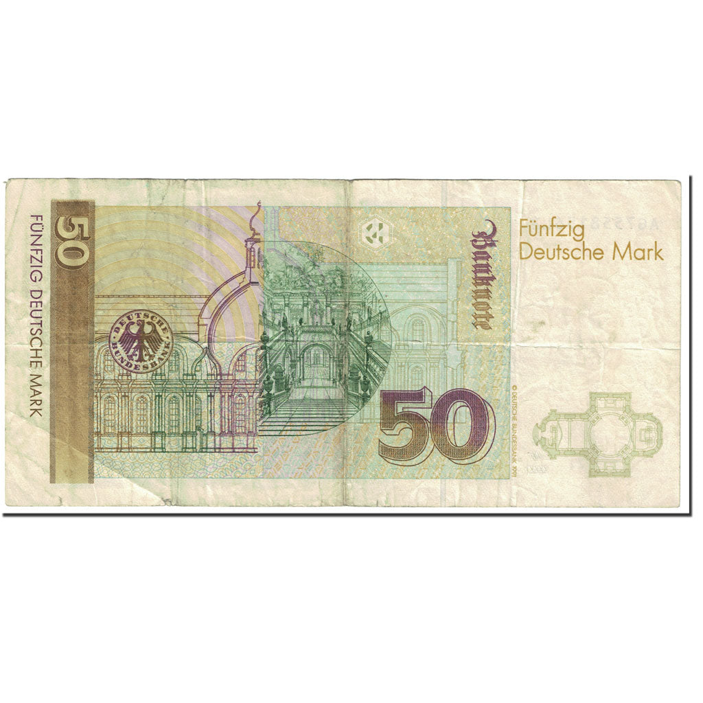 Banknote, GERMANY - FEDERAL REPUBLIC, 50 Deutsche Mark, 1989, 1989-01-02