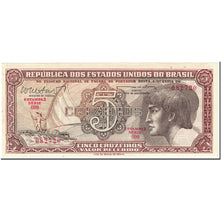 Banknote, Brazil, 5 Cruzeiros, 1961-1962, Undated (1961-1962), KM:166b, UNC(64)