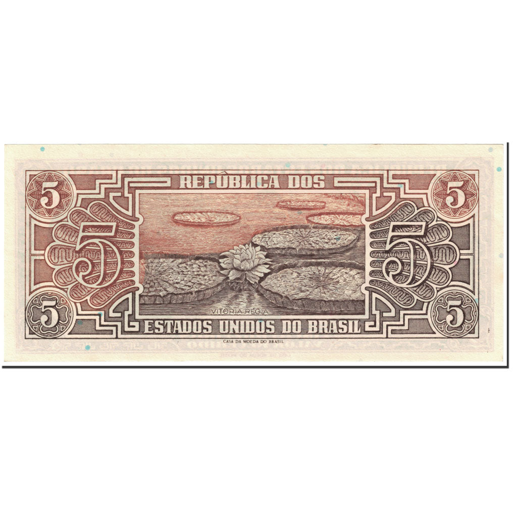 Banconote, Brasile, 5 Cruzeiros, 1961-1962, Undated (1961-1962), KM:166b, SPL+