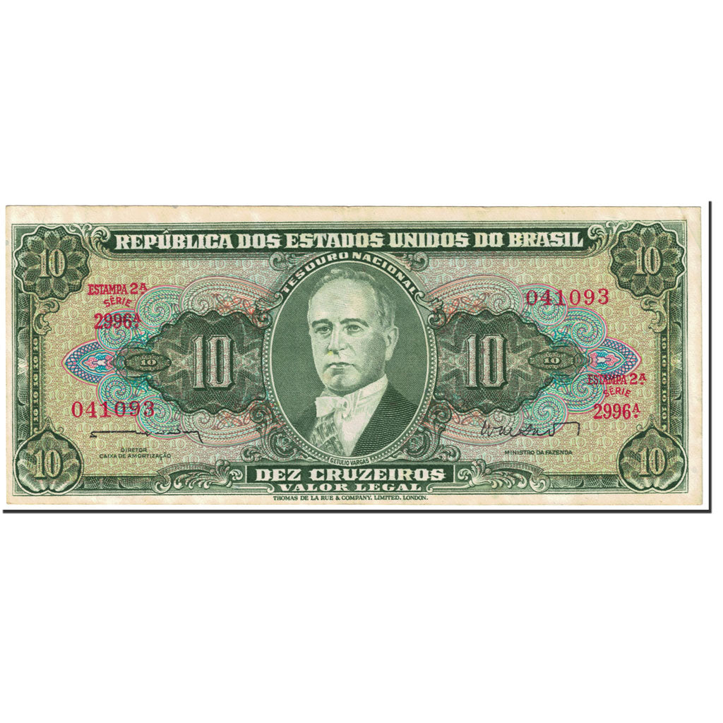 Banconote, Brasile, 10 Cruzeiros, 1962, Undated (1962), KM:177a, BB