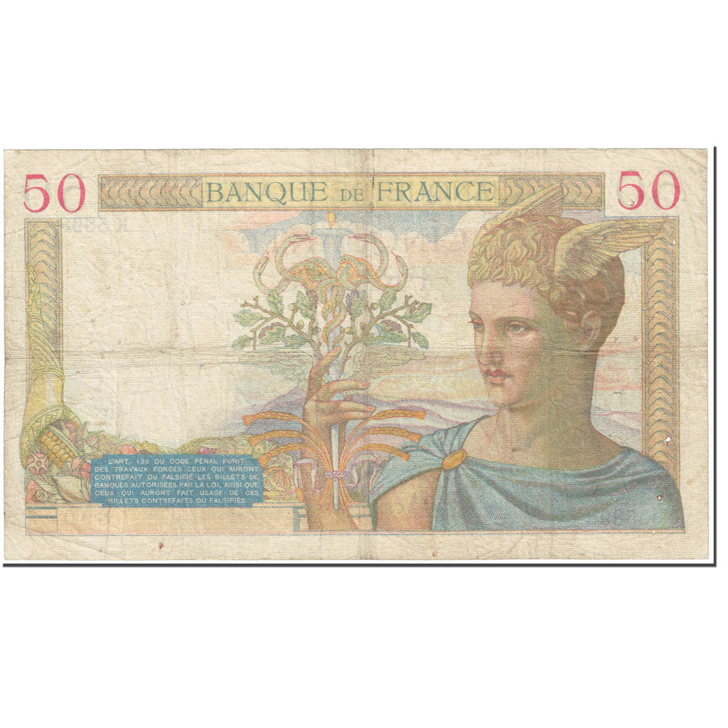 Francia, 50 Francs, 50 F 1934-1940 ''Cérès'', 1937, 1937-03-25, MB