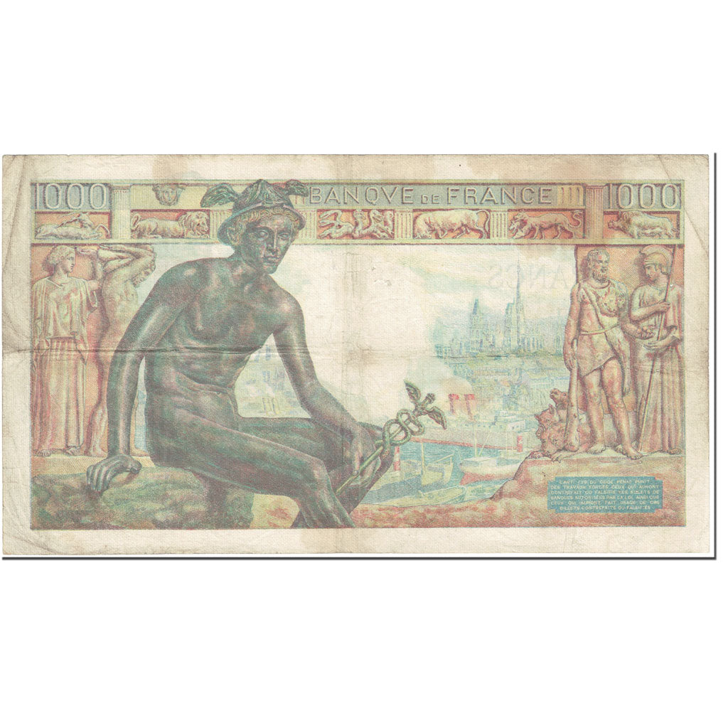 Frankrijk, 1000 Francs, 1 000 F 1942-1943 ''Déesse Déméter'', 1942