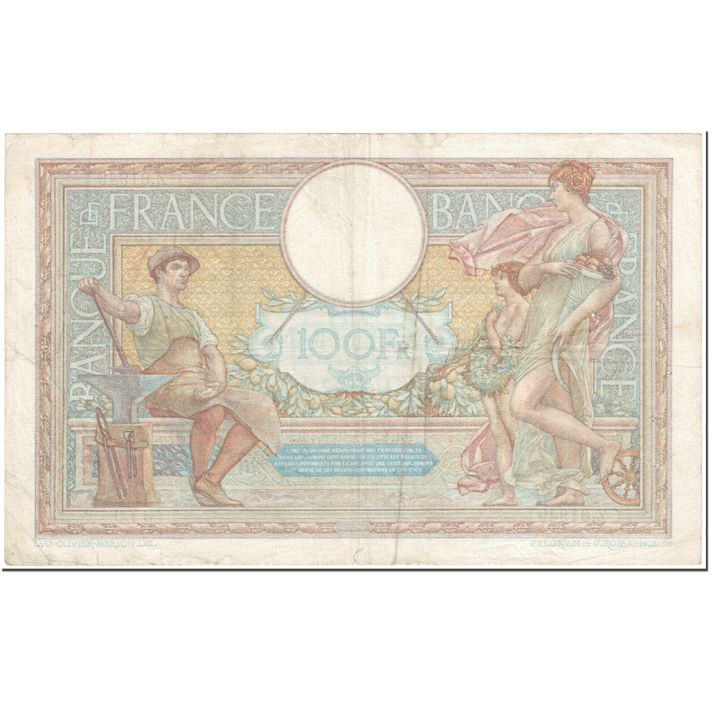 Frankreich, 100 Francs, 100 F 1908-1939 ''Luc Olivier Merson'', 1938