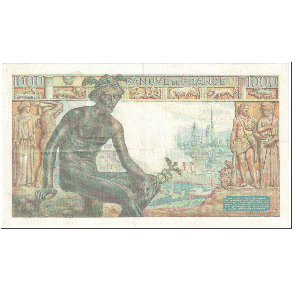 France, 1000 Francs, 1 000 F 1942-1943 ''Déesse Déméter'', 1942, 1942-06-20