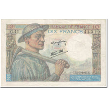 France, 10 Francs, 10 F 1941-1949 ''Mineur'', 1943, 1943-03-25, EF(40-45)