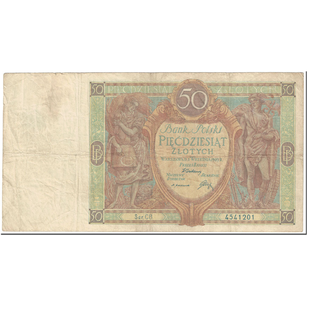 Banknote, Poland, 50 Zlotych, 1929, 1929-09-01, KM:71, VF(20-25)