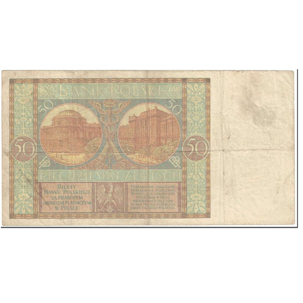 Banknote, Poland, 50 Zlotych, 1929, 1929-09-01, KM:71, VF(20-25)