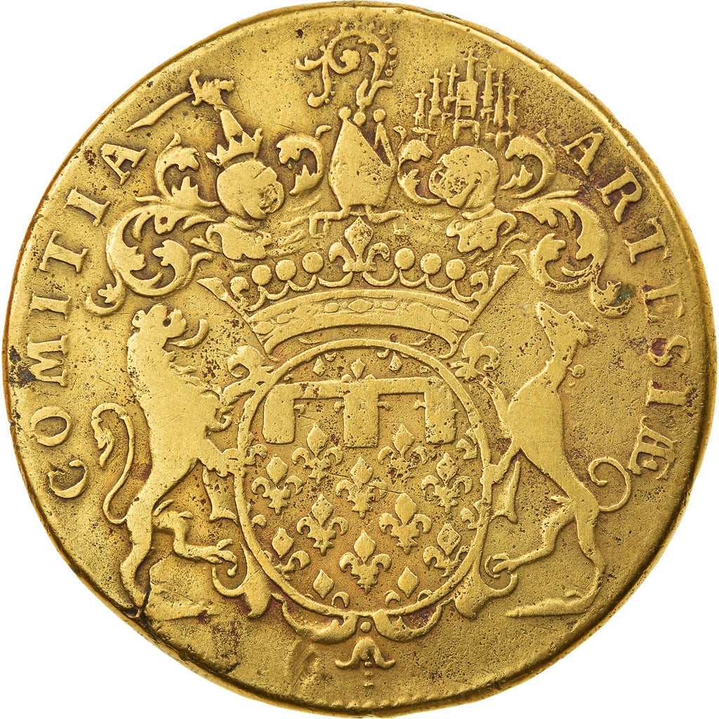 France, Token, Royal, Louis XV, États d'Artois, VF(20-25), Brass