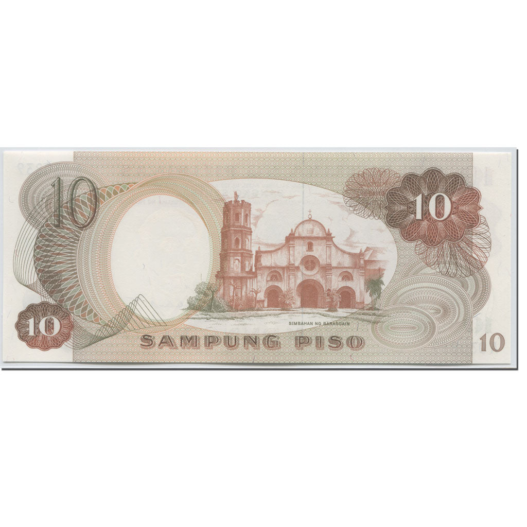 Banknote, Philippines, 10 Piso, 1969, Undated (1969), KM:144a, UNC(65-70)