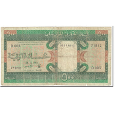 Banknote, Mauritania, 500 Ouguiya, 1985, 1985-11-28, KM:6c, VG(8-10)