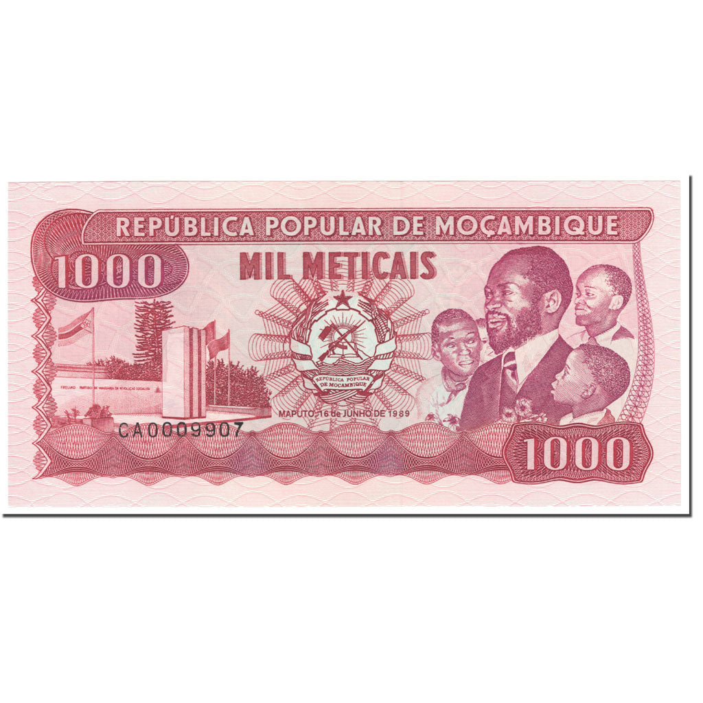 Banknote, Mozambique, 1000 Meticais, 1989, 1989-06-16, KM:132c, UNC(65-70)