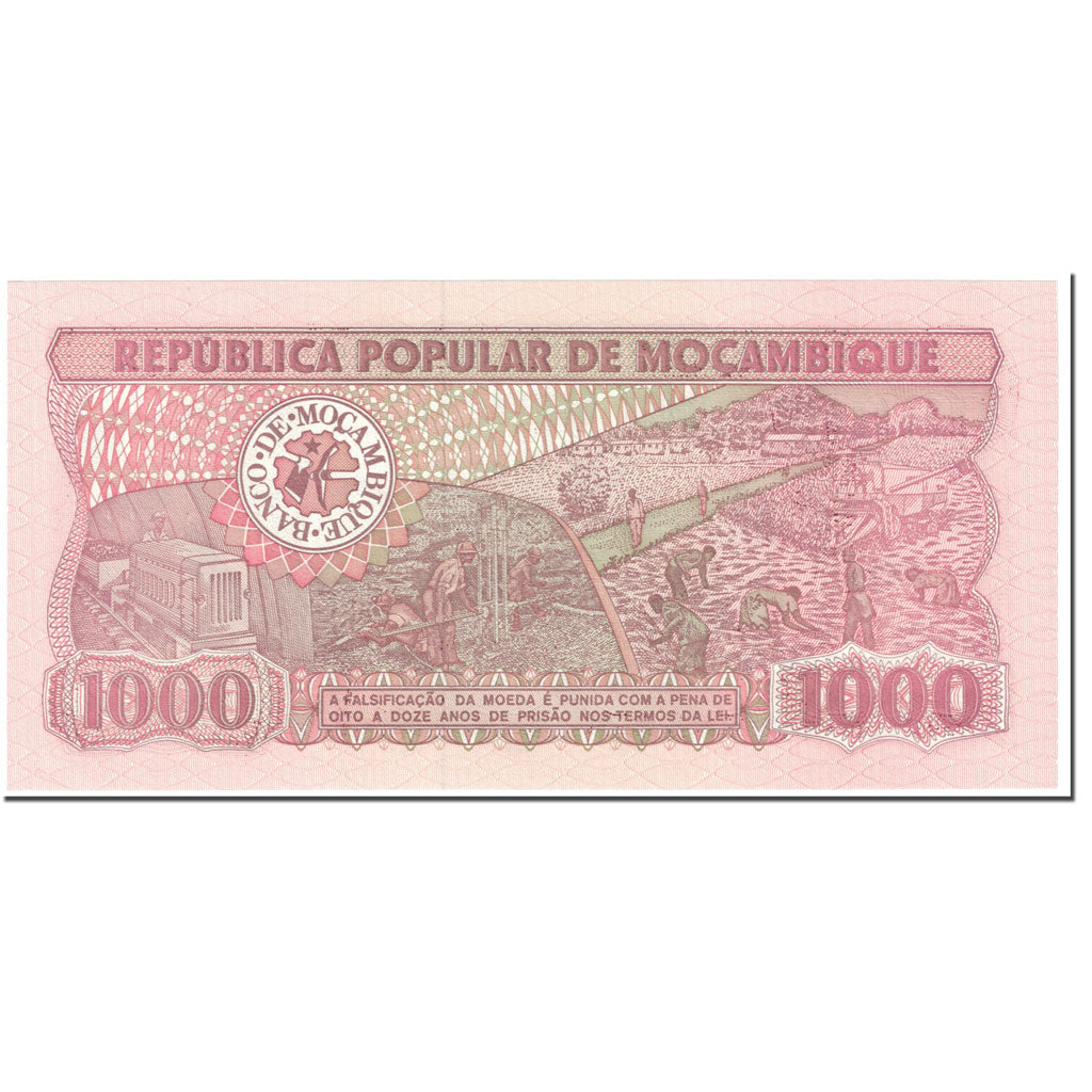 Banknote, Mozambique, 1000 Meticais, 1989, 1989-06-16, KM:132c, UNC(65-70)