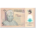 Banconote, Nigeria, 5 Naira, 2011, Undated (2011), KM:38, FDS