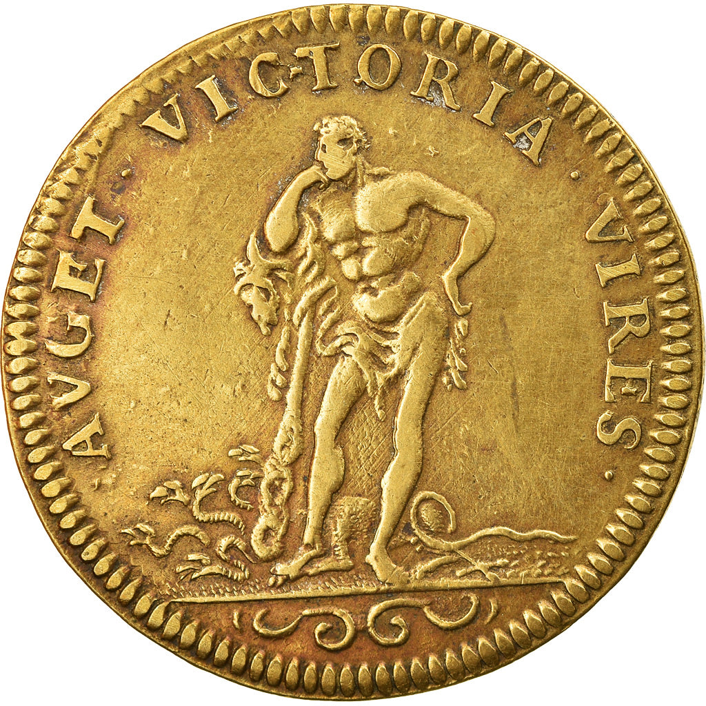 Francia, Token, Royal, Louis XIV, Auget Victoria Vires, History, BB+, Ottone