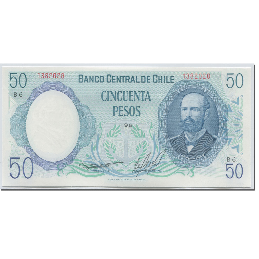 Banknote, Chile, 50 Pesos, 1981, Undated (1981), KM:151b, UNC(65-70)