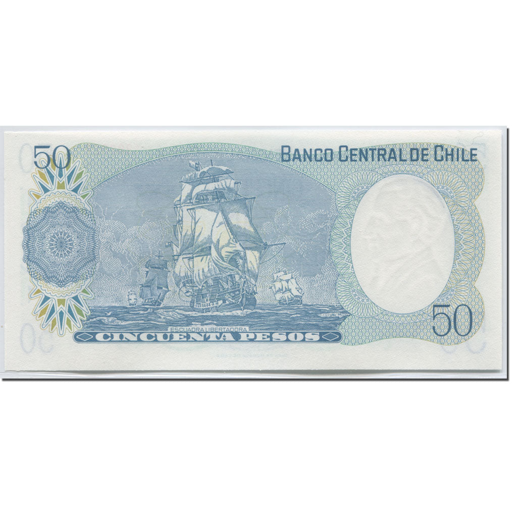 Banknote, Chile, 50 Pesos, 1981, Undated (1981), KM:151b, UNC(65-70)