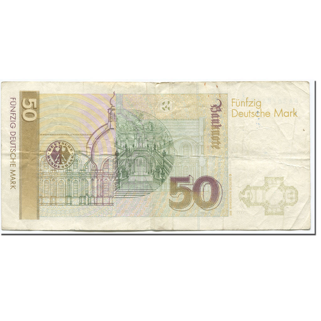 Banknote, GERMANY - FEDERAL REPUBLIC, 50 Deutsche Mark, 1989, 1989-01-02