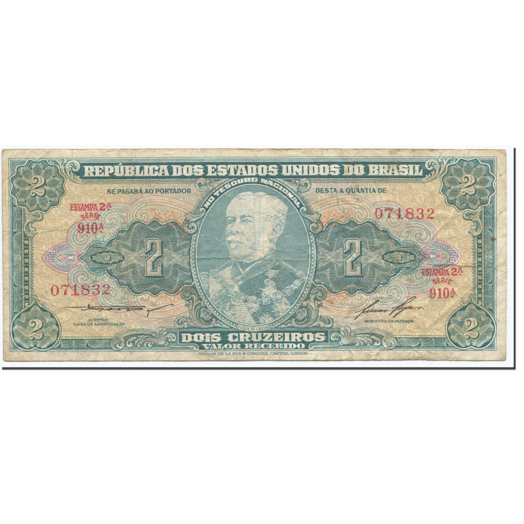 Banconote, Brasile, 2 Cruzeiros, 1956, Undated (1956), KM:157Ac, MB