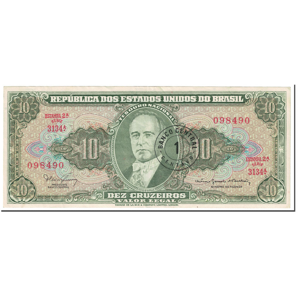 Banconote, Brasile, 1 Centavo on 10 Cruzeiros, 1967, Undated (1967), KM:183b