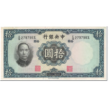Banknote, China, 10 Yüan, 1936, Undated (1936), KM:218b, VG(8-10)