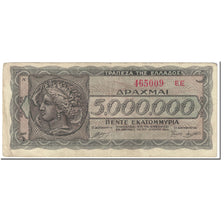 Banknote, Greece, 5,000,000 Drachmai, 1944, 1944-07-20, KM:128b, VF(20-25)