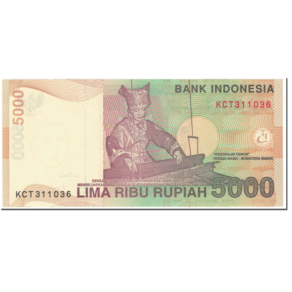 Banconote, Indonesia, 5000 Rupiah, 2009, Undated (2009), KM:142i, FDS