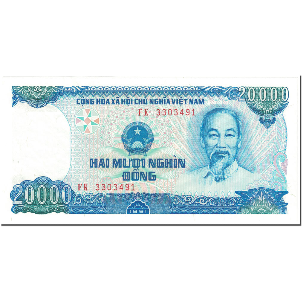 Banknote, Vietnam, 20,000 D<ox>ng, 1991-1993, 1991-1993, KM:110a, UNC(65-70)