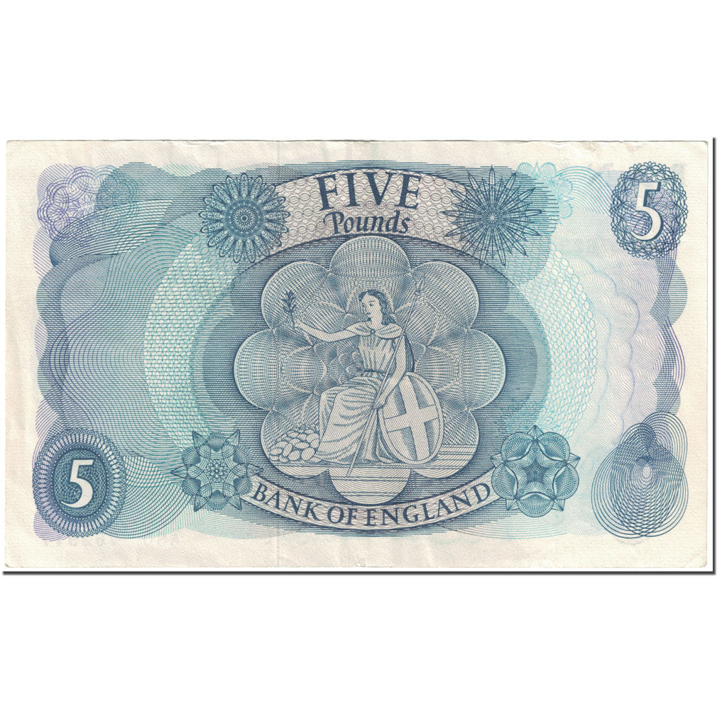 Billet, Grande-Bretagne, 5 Pounds, 1963, Undated (1963), KM:375a, SUP+