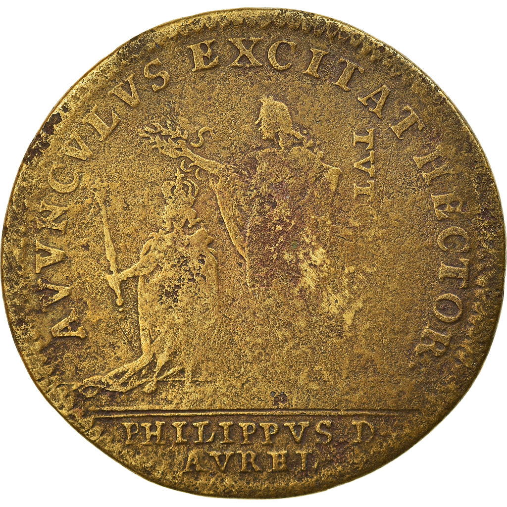 France, Jeton, Royal, Louis XV, Philippe d'Orléans, History, TB, Laiton
