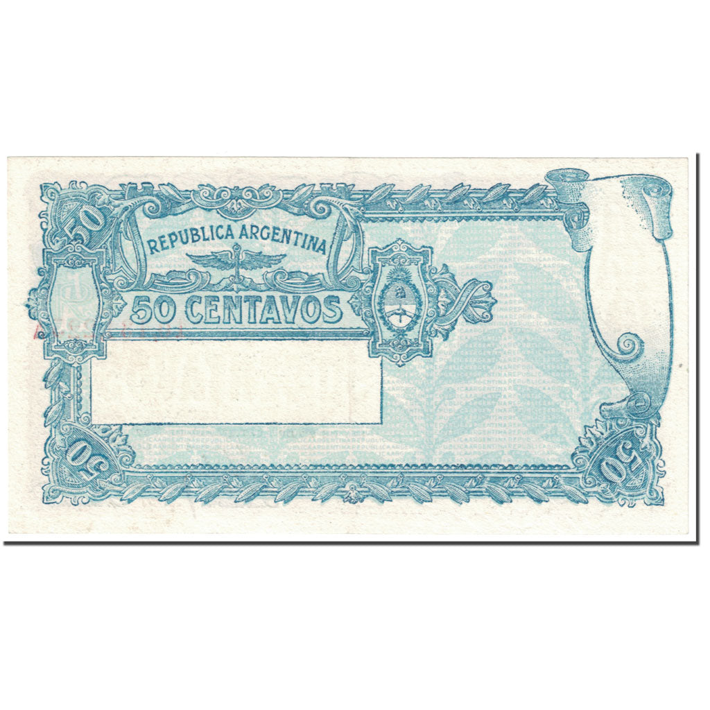 Banknote, Argentina, 50 Centavos, 1918, Undated (1918), KM:242, UNC(63)