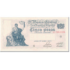 Banknote, Argentina, 5 Pesos, 1954, Undated (1954), KM:264a, UNC(65-70)
