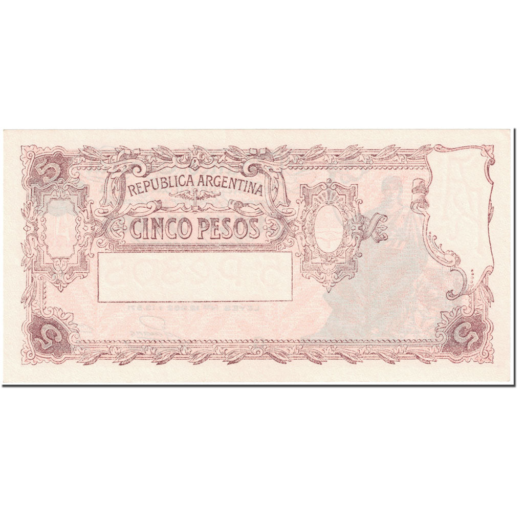 Banknote, Argentina, 5 Pesos, 1954, Undated (1954), KM:264a, UNC(65-70)