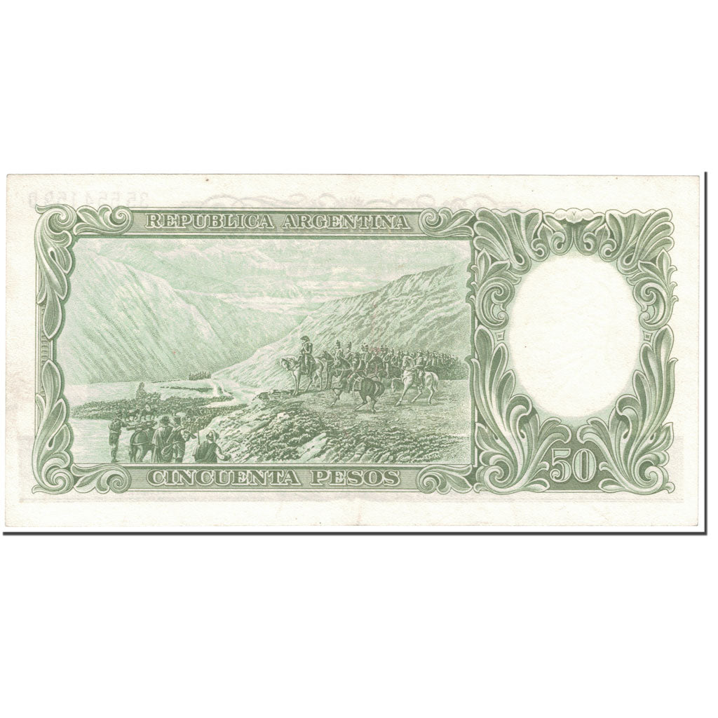 Banknote, Argentina, 50 Pesos, 1955, Undated (1955), KM:271d, AU(55-58)