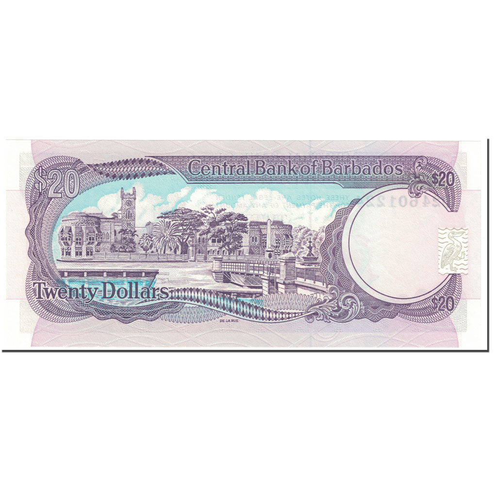 Banknote, Barbados, 20 Dollars, 1993, Undated (1993), KM:44, UNC(65-70)