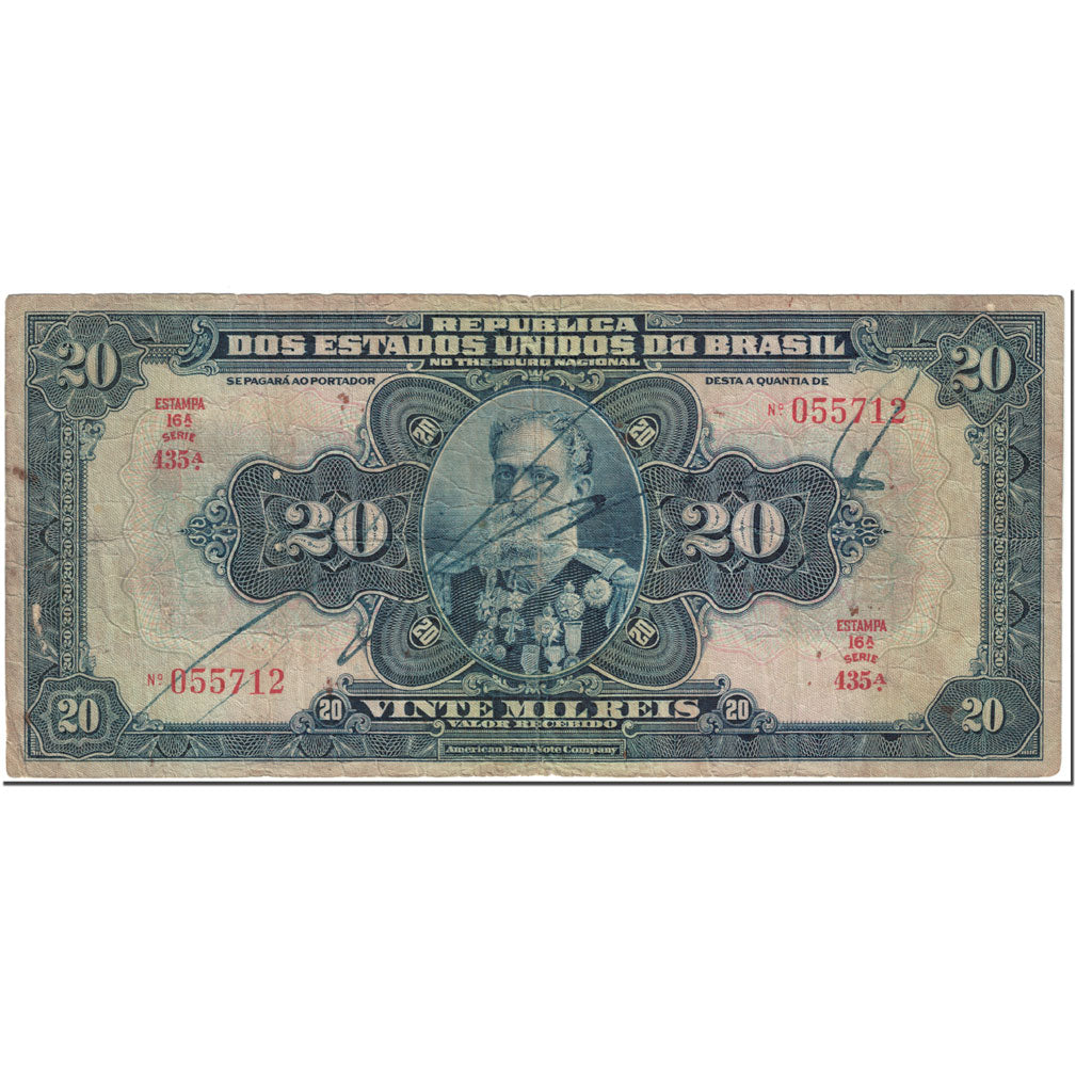Banknote, Brazil, 20 Mil Reis, 1931, Undated(1931), KM:48c, VF(30-35)