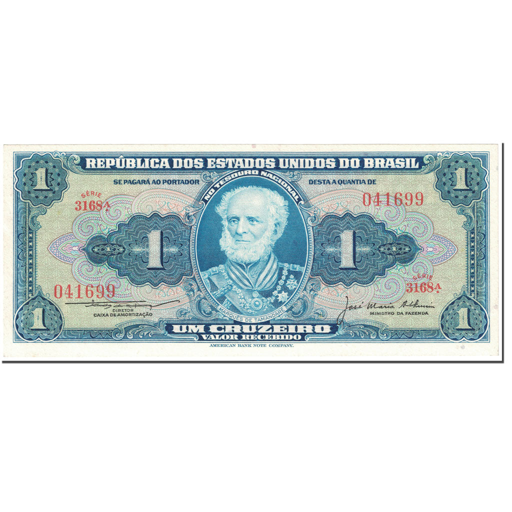 Banconote, Brasile, 1 Cruzeiro, 1954-1958, Undated (1954-1958), KM:150c, SPL