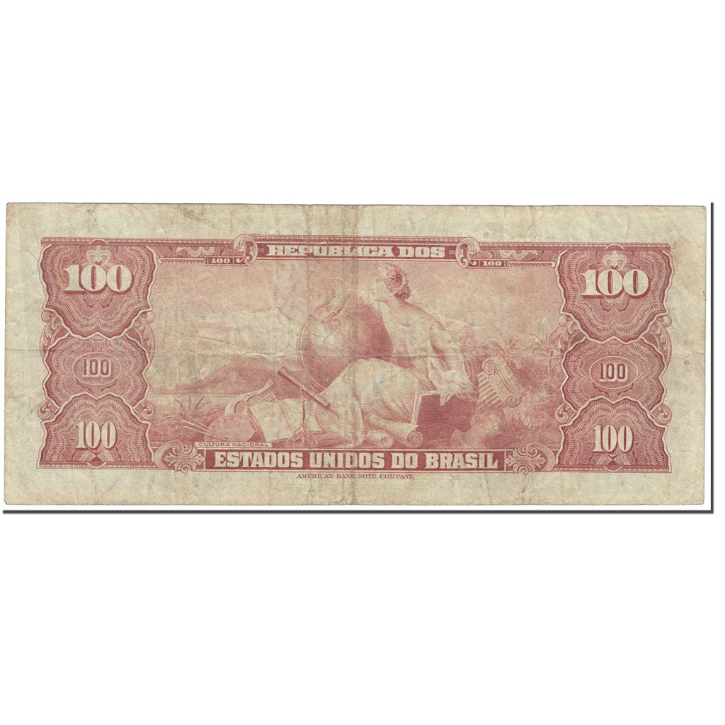 Banconote, Brasile, 100 Cruzeiros, 1961, Undated (1961), KM:170a, SPL