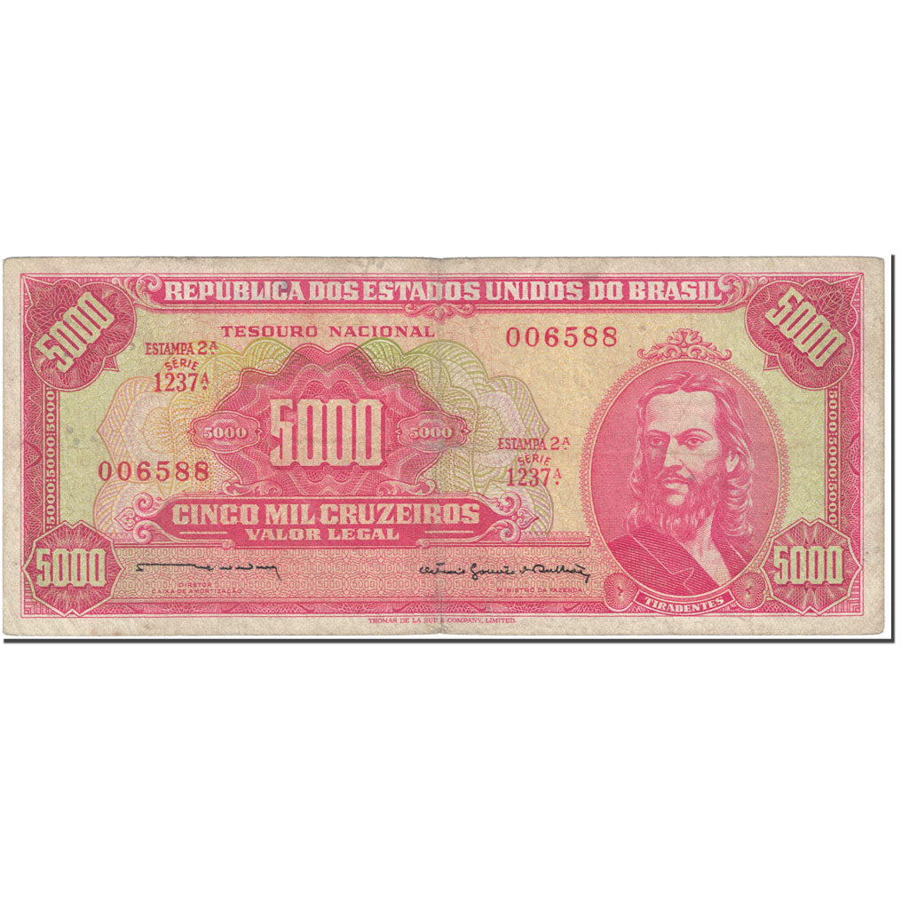 Banconote, Brasile, 5000 Cruzeiros, 1964, Undated (1964), KM:182b, BB