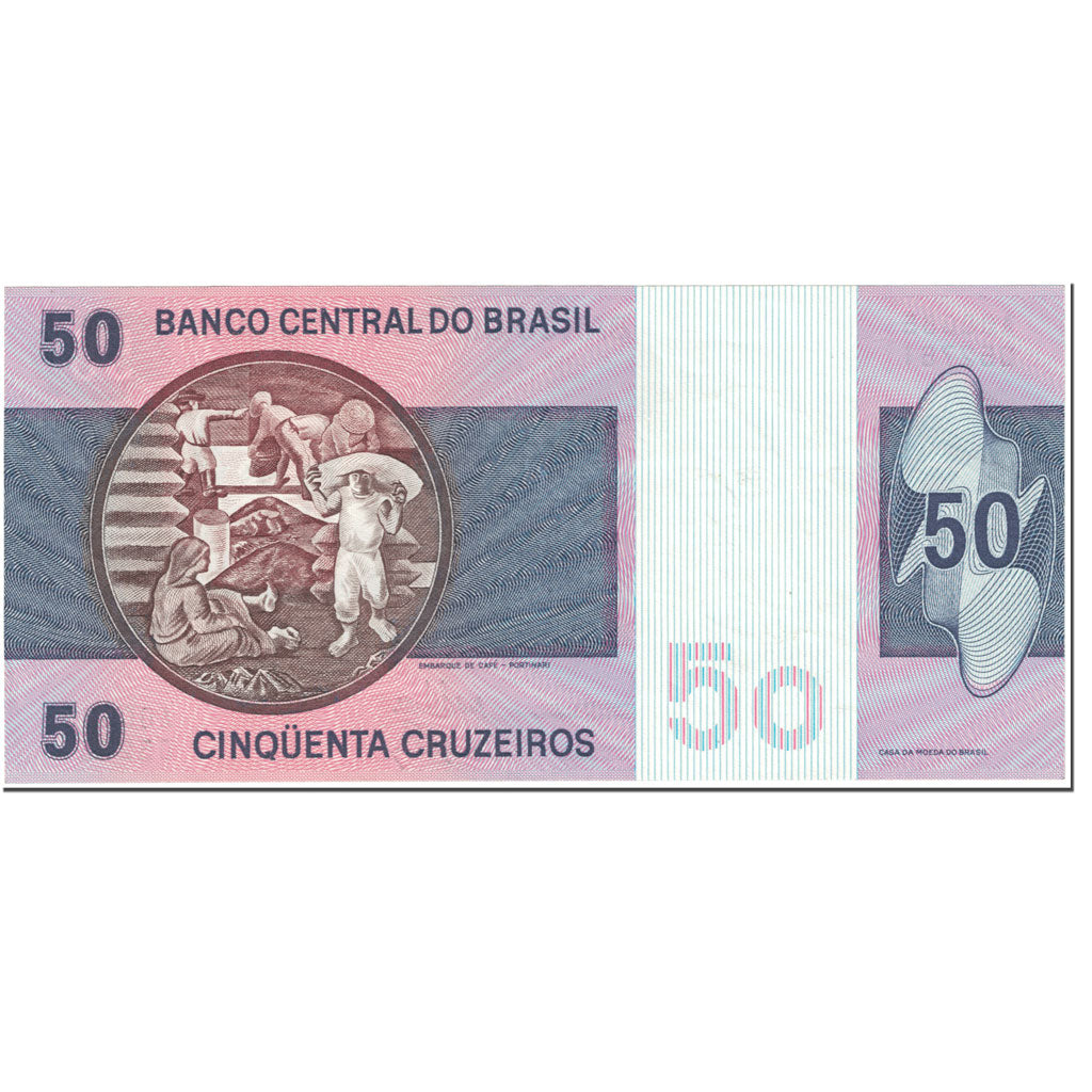 Banknote, Brazil, 50 Cruzeiros, 1970, UNdated (1970), KM:194a, UNC(65-70)