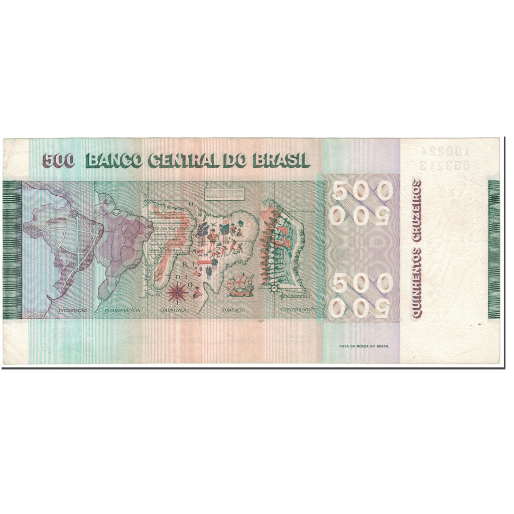 Banknote, Brazil, 500 Cruzeiros, 1972, Undated (1972), KM:196b, AU(55-58)