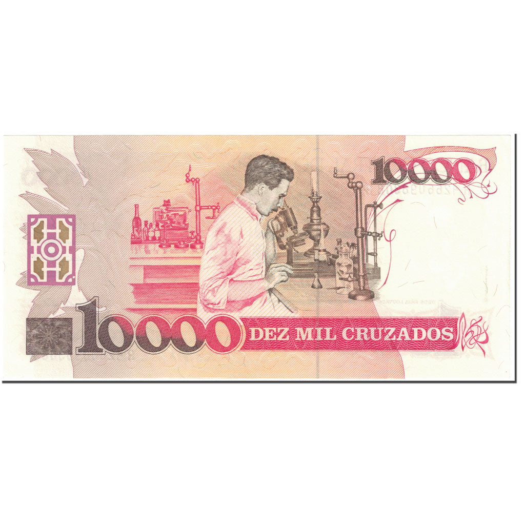 Billete, 10 Cruzados Novos on 10,000 Cruzados, 1990, Brasil, UNdated (1990)