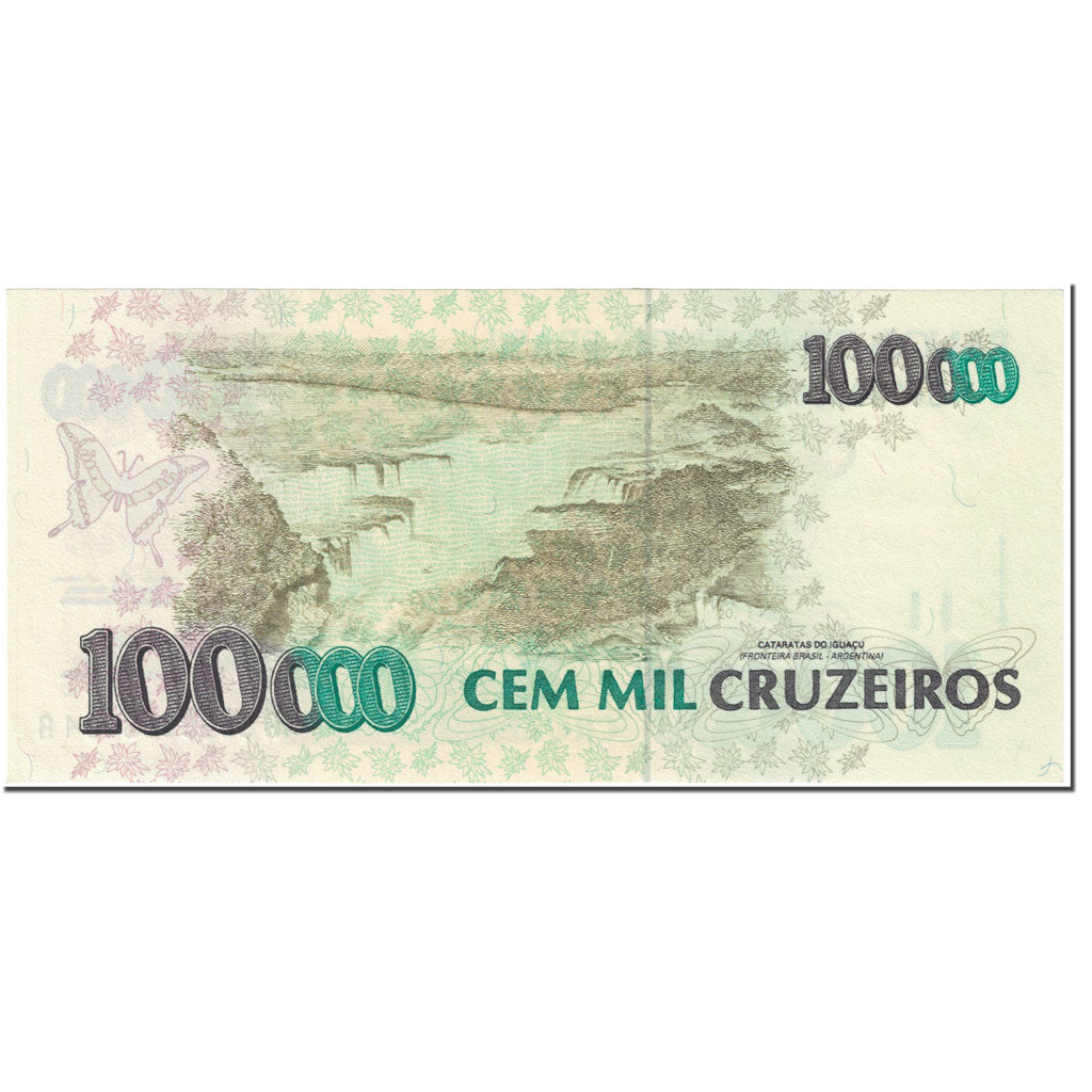Billet, Brésil, 100,000 Cruzeiros, 1992, Undated (1992), KM:235a, NEUF