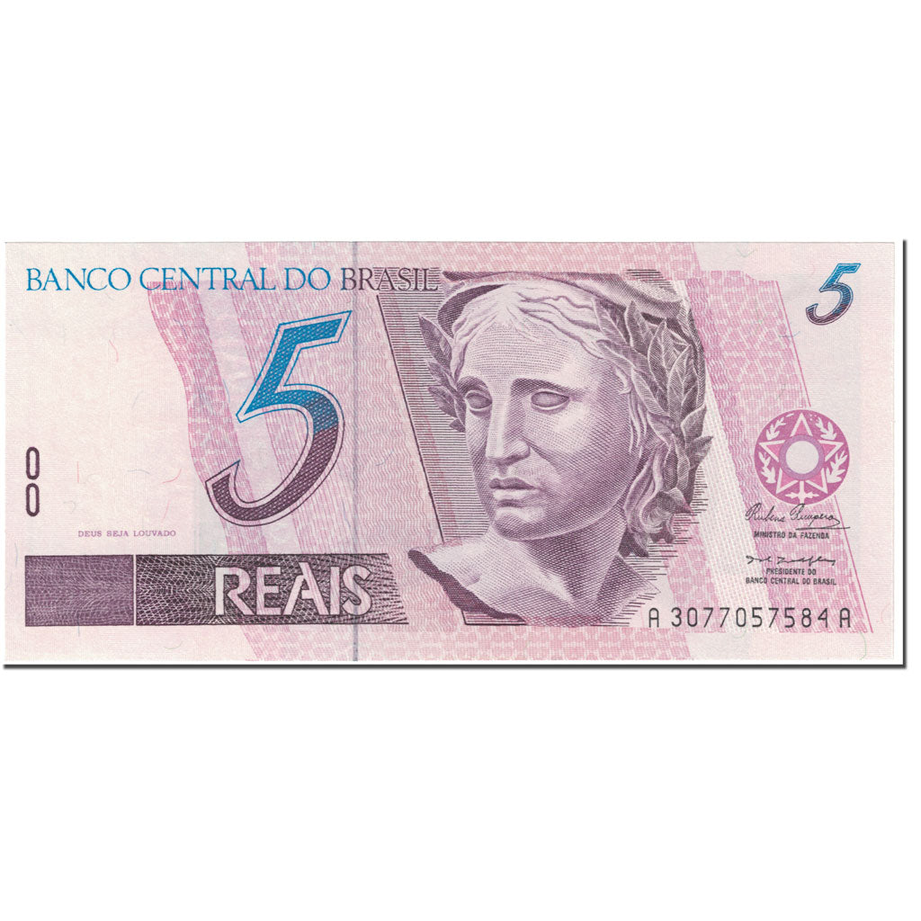 Banknote, Brazil, 5 Reais, 1994, Undated (1994), KM:244d, UNC(65-70)