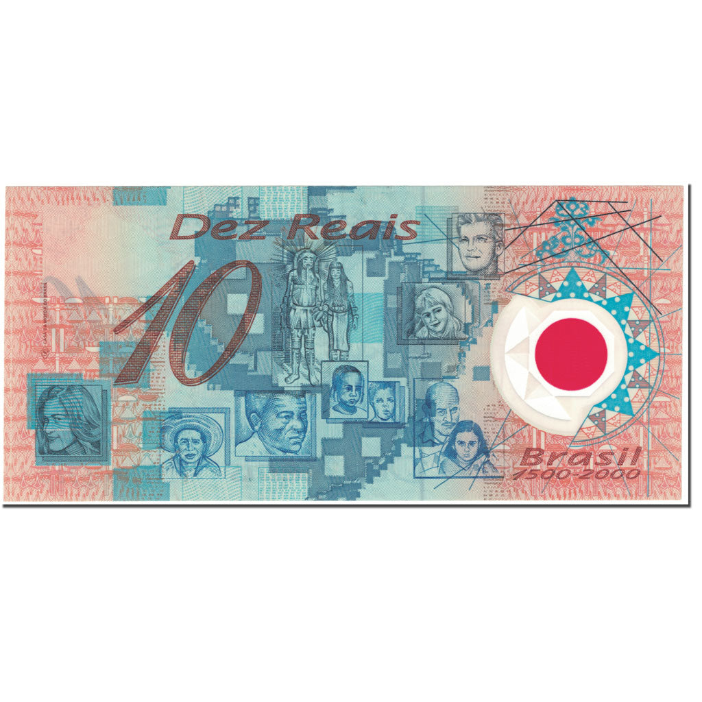 Banknote, Brazil, 10 Reais, 2000, UNDATED (2000), KM:248b, UNC(65-70)