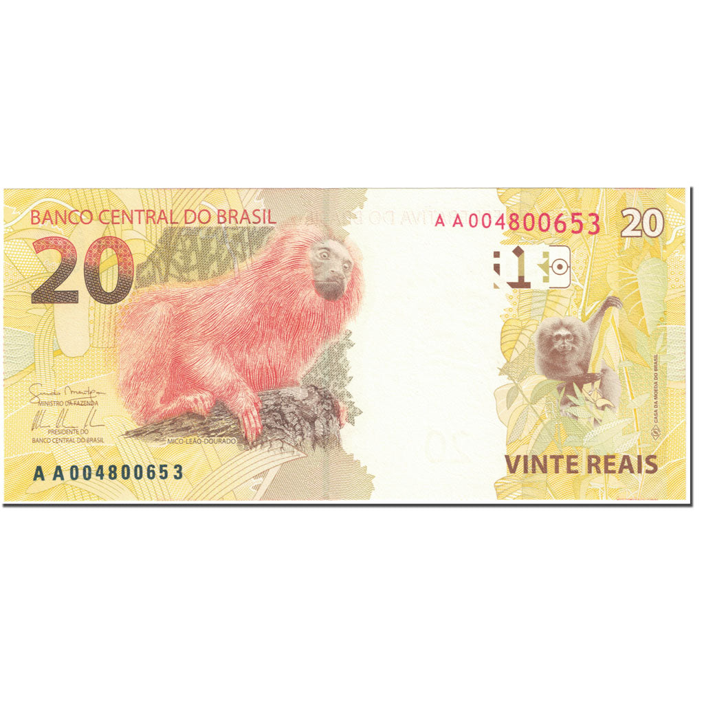 Banknote, Brazil, 20 Reais, 2010, Undated (2010), KM:254, UNC(65-70)