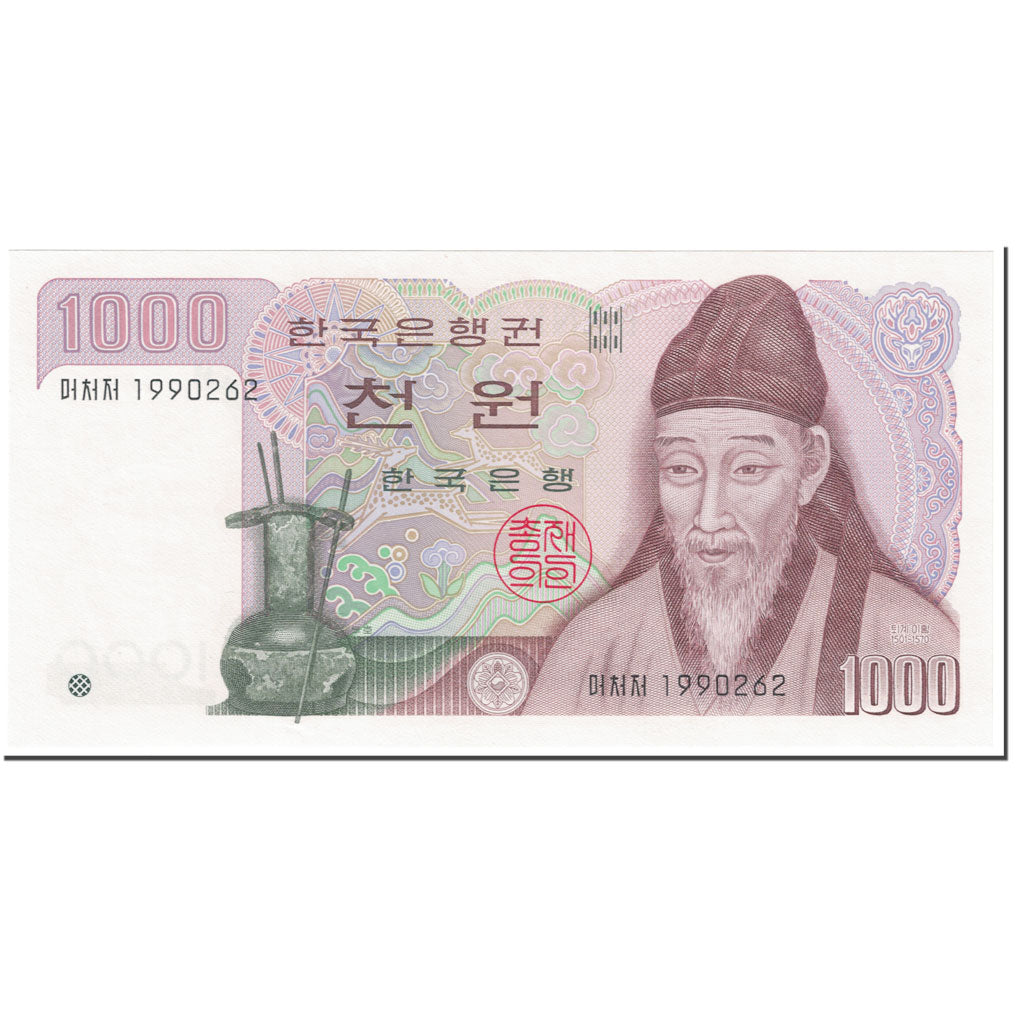 Banknote, South Korea, 1000 Won, 1983, Undated (1983), KM:47, UNC(65-70)